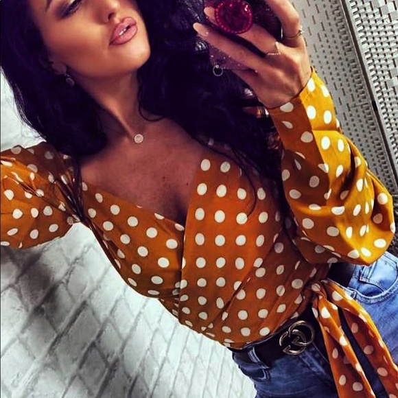 Polka dot wrap top - Picture 1 of 2